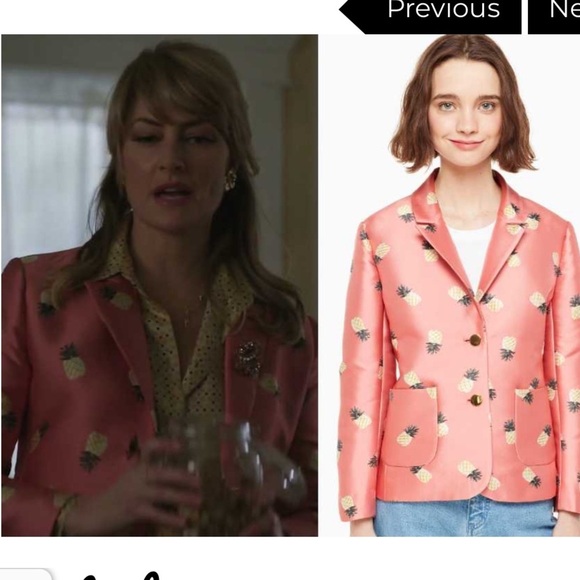 kate spade Jackets & Blazers - Kate Spade pink pineapple print blazer size 6 ASO Riverdale season 3 episode 13